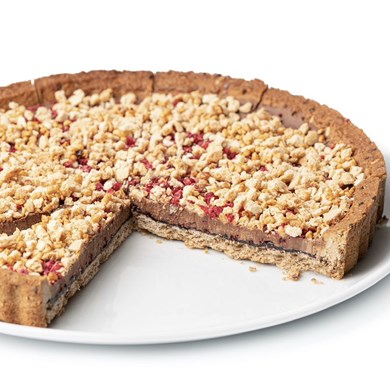 Vegan Crostata Crema Niocciola e Lampone